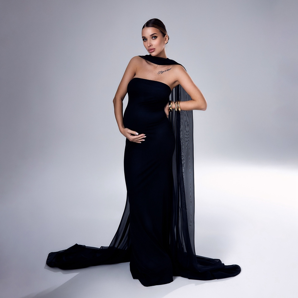 Photography Youtube - Vestido de Maternidad Negro para Fotografía,