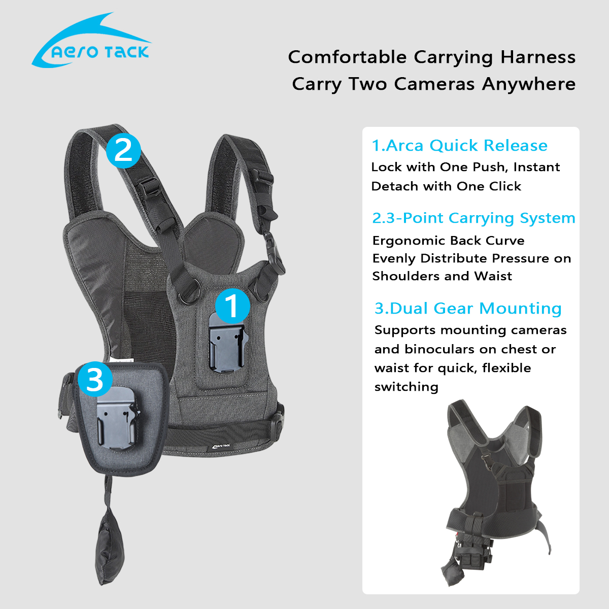 Correa para Cámara Aero Tack G - Photography Vest reseña y precio