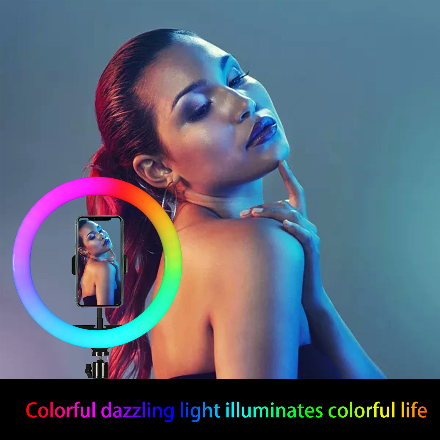 Aro de Luz LED RGB de 10 Pulga - Photography Youtube reseña y precio
