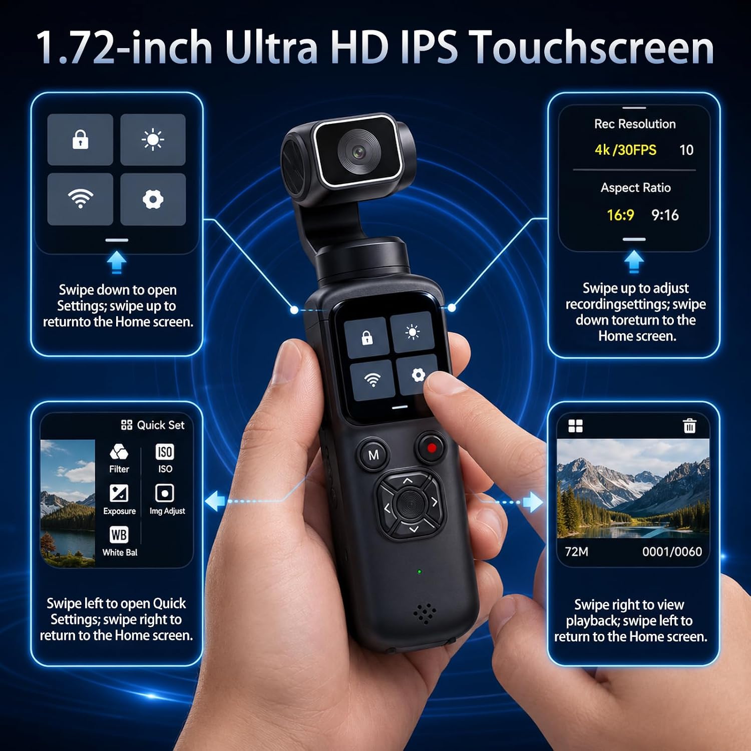Cámara de Video 4K con Gimbal  - Photography Youtube reseña y precio