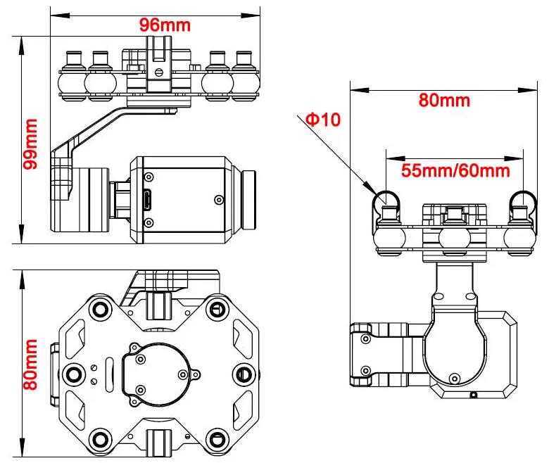 Tarot TL3T20 Gimbal de 3 Ejes  - Photography Drone reseña y precio
